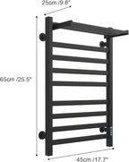 8-Bar Towel Warmer with with Top Warmer Shelf, Electric Towel Rack Set with - Image 4