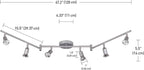 Globe Electric 59351 Payton 6-Light Foldable Track Lighting, Matte Silver - Image 13