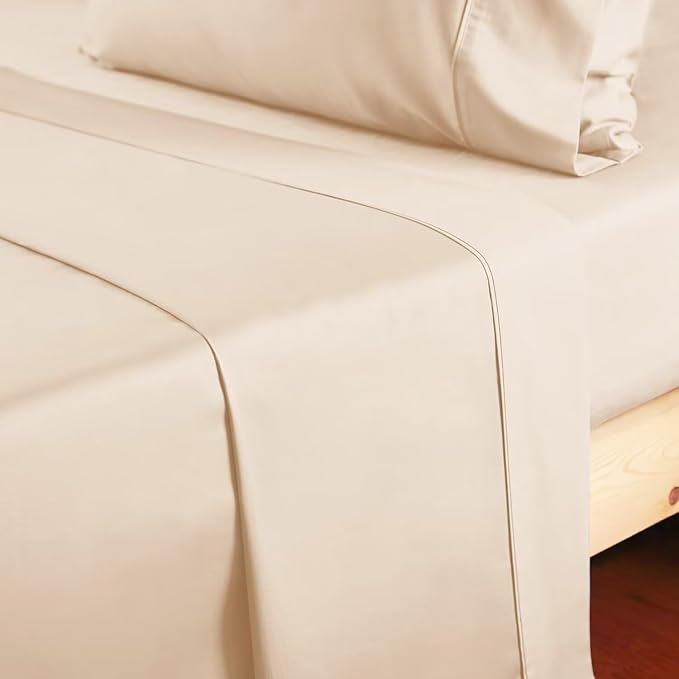 2-Pack Cotton Full Flat Sheet Only, 600 Thread Count 100% Egyptian Cotton Top - Image 4