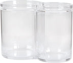 ForPro Clear Acrylic 2-Compartment Apothecary Jar - Image 3