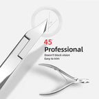 Cuticle Trimmer 3/4 Jaw Extremely Sharp Cuticle Nippers Scissors Stainless - Image 3