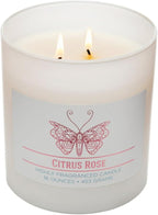 Carolina Citrus Rose Scented Candle, 16 oz Wellness Relaxing Aromatherapy Candle - Image 4