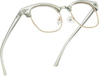 Blue Light Blocking Glasses Vintage Half Frame UV Clear Lens Anti Eyestrain by AOMASTE