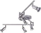 Globe Electric 59351 Payton 6-Light Foldable Track Lighting, Matte Silver - Image 5