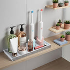2PCS 11.8” L x 5” W Silicone Soap Dispenser Tray, Bathroom Sink Vanity Trays - Image 5