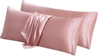 Aormenzy Satin Body Pillow Cover Set of 2, 20x54 Inches Champagne Case by Aormenzy
