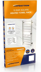 Topdattion Smart Wireless Electric Towel Warmer | Blade Thin 10 Bar Design | - Image 3