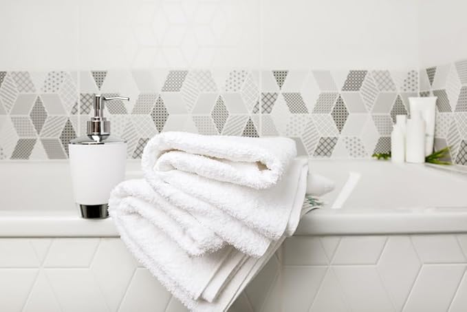 ZUPERIA White Bath Towels Bulk 60 Pack - Image 5