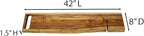 EcoDecors Eleganto 42" Live Edge Solid Teak Bath Caddy Tray - Image 5