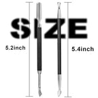 2PCS Metal Black Cuticle Pusher and Cutter Remover Salon Quality Stainless - Image 6