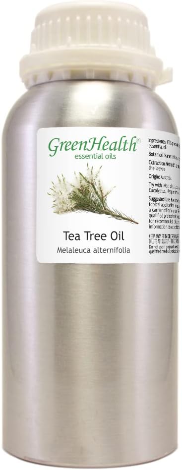 2 Bottles - 16 fl oz Tea Tree Essential Oil, Aluminum Bottle - GreenHealth - Image 2