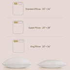 BHZ King Size Pillows Feather Down Set of 2 Hotel My King Pillows Bed Goose - Image 9