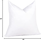 puredown® 28 x 28 Feather Down Throw Pillow Insert, 1 Pack Euro Pillow - Image 8