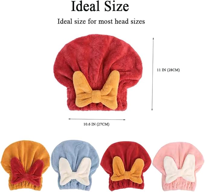 2 Pack Hair Towel Wrap, Super Absorbent Hair Towel Wrap - Image 2