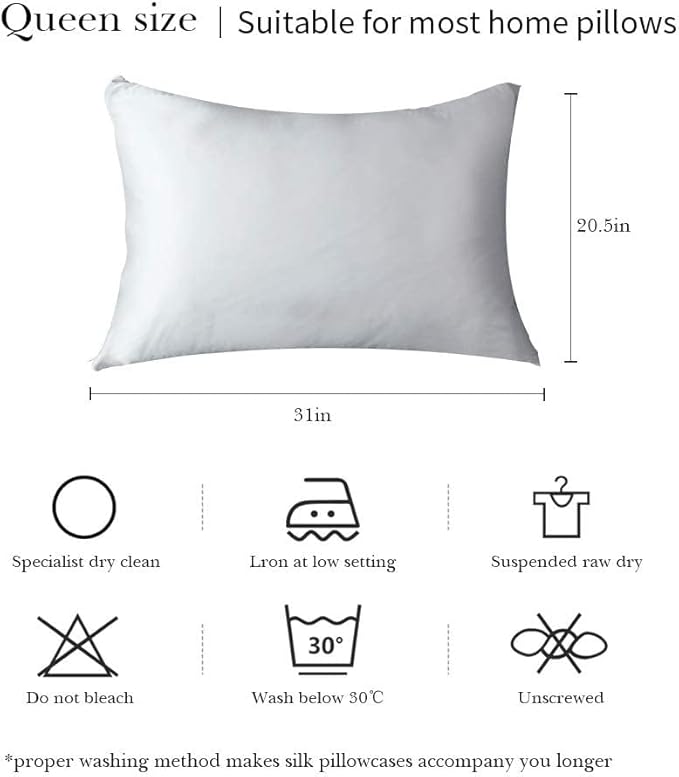 Jocoku 100% Mulberry Silk Pillowcases Set of 2 - Image 4