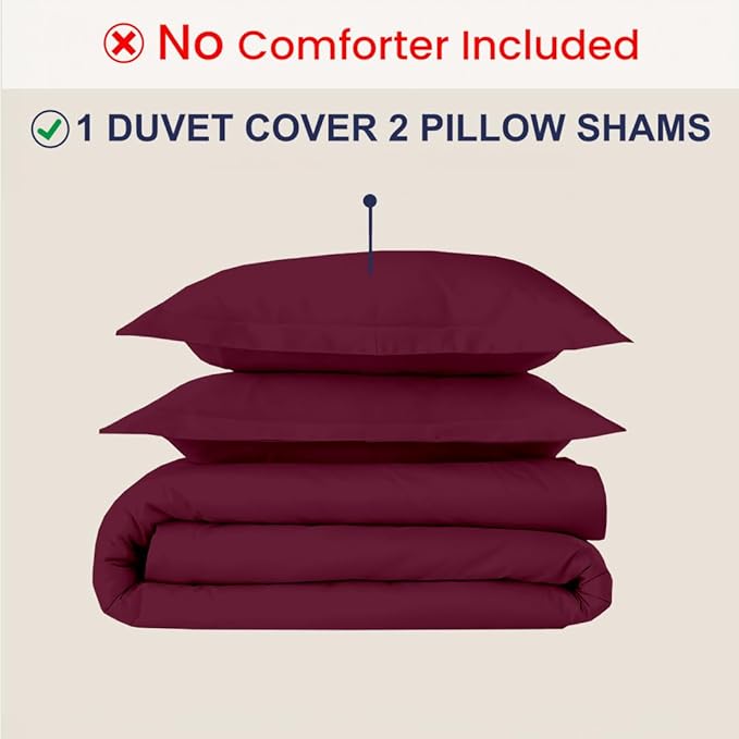 Kotton Culture 3 Pc Duvet Cover Queen Size/Full Size Set-100% Egyptian Cotton - Image 2