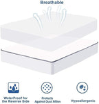 WhatsBedding Waterproof Mattress Pad Queen Size Cotton Top Down Alternative - Image 9