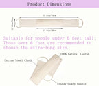 Natural Loofah Back Scrubber for Shower, Back exfoliator for Shower, luffa - Image 2