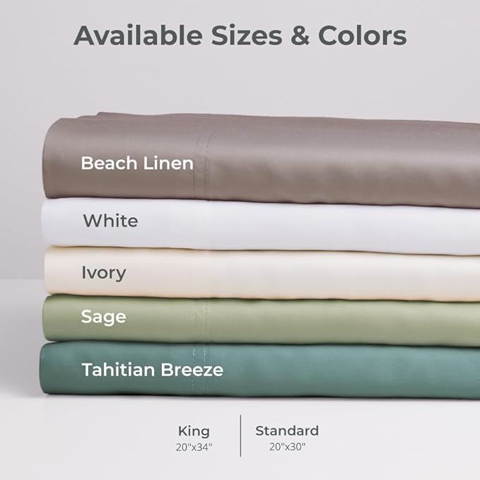 Cariloha Classic 2-Piece Twill Pillowcase Set | Beach Linen | Standard | - Image 4