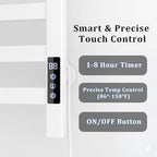 8-Bar Towel Warmer with with Top Warmer Shelf, Electric Towel Rack Set with - Image 5