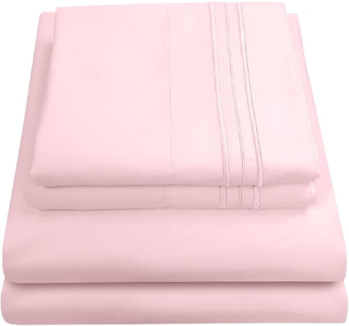 1800 Thread Count Sheet Set – Soft Egyptian Quality Brushed Microfiber Sheets – by SweetHomeCollection