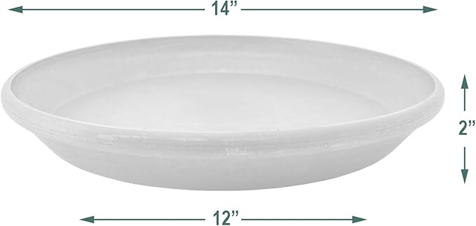 PSW Pot Collection AP35DC 14-inch Plastic/Stone/Wood Composite Plant Saucer - Image 4