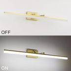 Aipsun Brushed Brass Vanity Light Fixtures 40inch Modern LED Bathroom Fixtures - Image 4