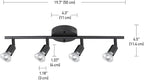 Globe Electric 59354 Payton 4-Light Track Lighting, Matte Black - Image 7