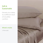 Cariloha Classic 2-Piece Twill Pillowcase Set | Beach Linen | Standard | - Image 3