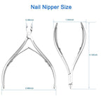 Professional Manicure Tools Set, Stainless Steel Cuticle Nipper, Upgrade Gel - Image 6
