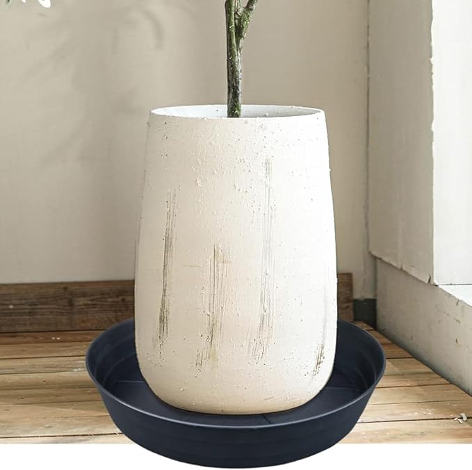 25 Inch Extra Large Plant Saucers, Extra-Deep 4.25 in Black Drip Trays - Image 3