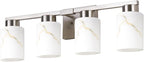 4-Light Bathroom Light Fixtures, Modern Vanity Lights, Brushed Nickel Metal - Image 8