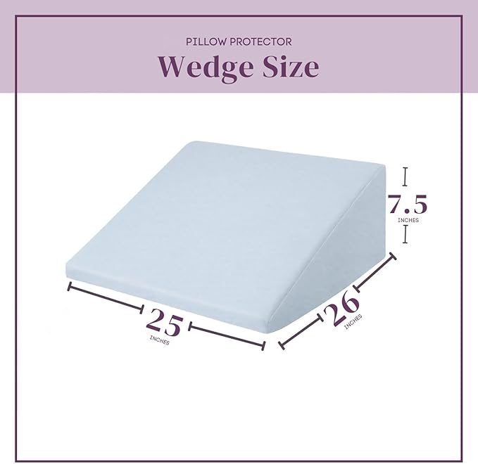 CirclesHome Wedge Pillow Cover 100% Cotton, Zippered Wedge Pillow Case Protector - Image 7