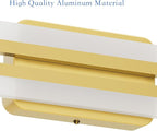 Ralbay 40" Modern LED Gold Vanity Lights 40W Frosted Aluminum Gold Bathroom - Image 6