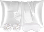 AUAUY 2 Pack Satin Silk Pillowcase, 19.69x31.50inches Silk Pillowcases by AUAUY