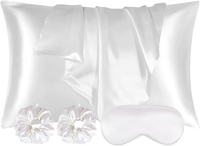AUAUY 2 Pack Satin Silk Pillowcase, 19.69x31.50inches Silk Pillowcases by AUAUY