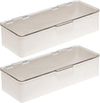 mDesign Long Plastic Cosmetic Storage Organizer Box Containers, Hinged Lid - Image 9