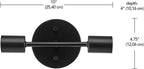Globe Electric 2-Light Reversible Vanity Light, Matte Black, Minimalist - Image 6