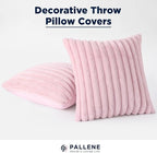 Pallene Faux Fur Plush Throw Pillow Covers 16x16 Set of 2, Luxury Soft Fluffy - Image 7