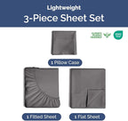 Lightweight 3 Piece Bed Sheet Set Twin XL Size - Image 2