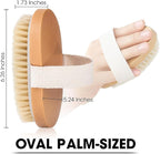 OPAZ 2-Pack Dry Body Brush – Natural Boar Bristles, Ergonomic Cotton Strap – - Image 6
