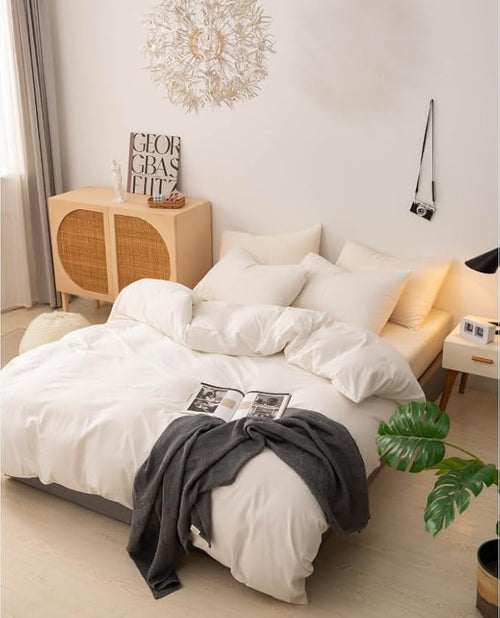 100% Washed Cotton Duvet Cover Bedding Set, Comfortable and Unique Style - Image 2
