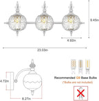 Brushed Nickel Bathroom Vanity Light Fixture Vintage Style - Image 5