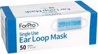 ForPro Professional Collection Single Use Ear Loop Mask, 3-Ply Disposable - Image 2
