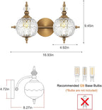 Brushed Antique Brass Bathroom Vanity Light Fixture Vintage Style - Image 5