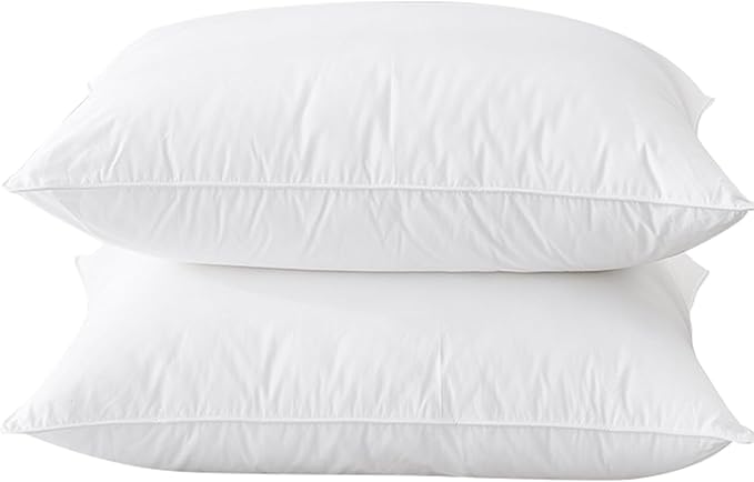 BHZ King Size Pillows Feather Down Set of 2 Hotel My King Pillows Bed Goose by BHZHouseholdProducts