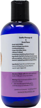 Lick Strawberries and Cream Flavored Massage Oil – 8 oz Edible Body Oil - Image 2