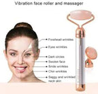 Finishing Touch Flawless Contour Vibrating Facial Roller & Massager, Rose Quartz - Image 4
