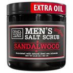 Salt Body Scrub Sandalwood For Men – Moisturizes, Exfoliates & Nourishes Skin – by DeadSeaCollection