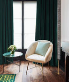Joydeco Dark Green Velvet Curtains 96 inch Length 2 Panels Burg Set, Luxury Rod - Image 7